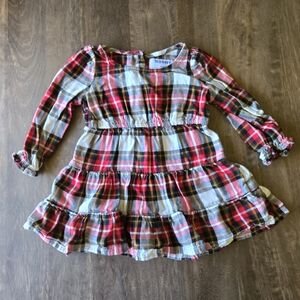 Old Navy Plaid Baby Toddler Dress - Red and White 18-24 Months